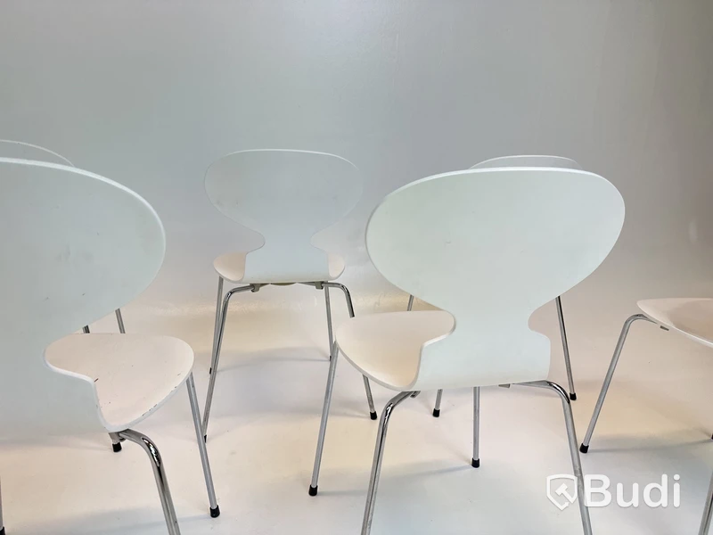 6 st. Stolar Fritz Hansen, Myran, Design Arne Jacobsen