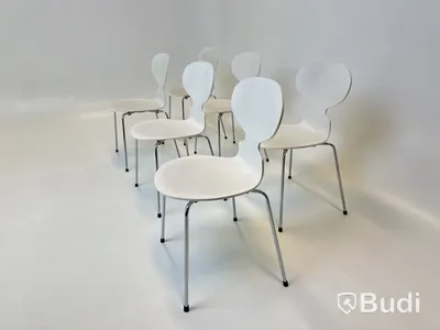 6 st. Stolar Fritz Hansen, Myran, Design Arne Jacobsen