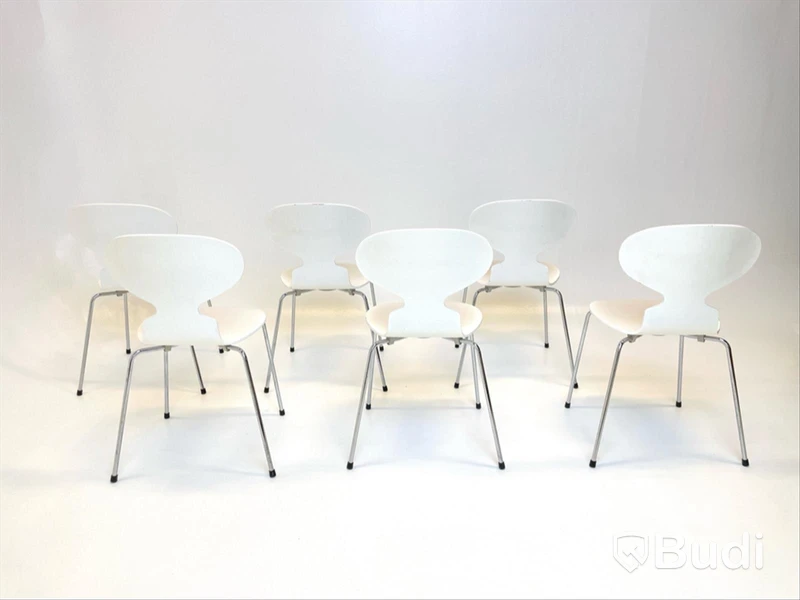 6 st. Stolar Fritz Hansen, Myran, Design Arne Jacobsen
