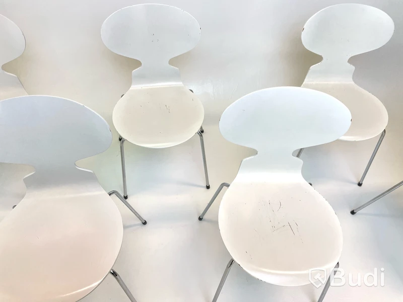 6 st. Stolar Fritz Hansen, Myran, Design Arne Jacobsen