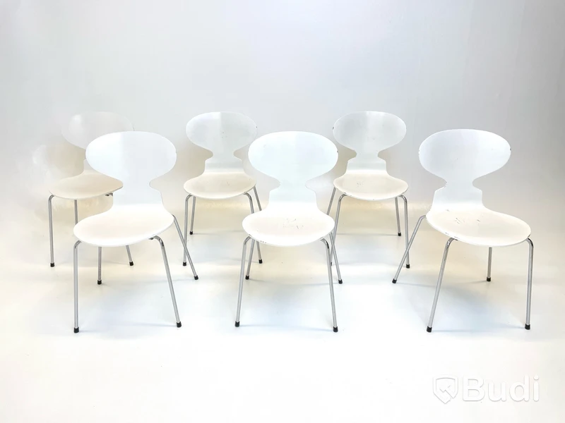 6 st. Stolar Fritz Hansen, Myran, Design Arne Jacobsen