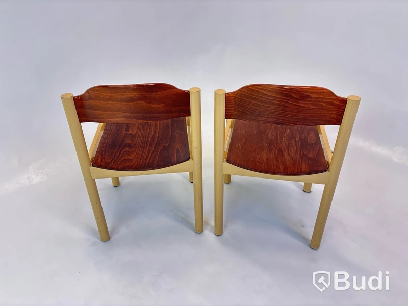 2 st. Designstolar i trä