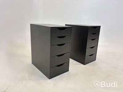 2 st. Hurstar Ikea, Alex, svart/brun