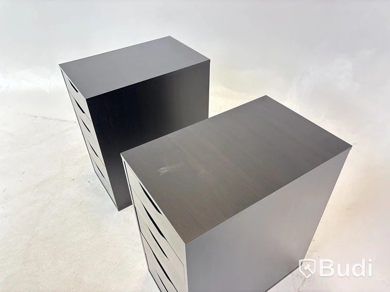 2 st. Hurstar Ikea, Alex, svart/brun