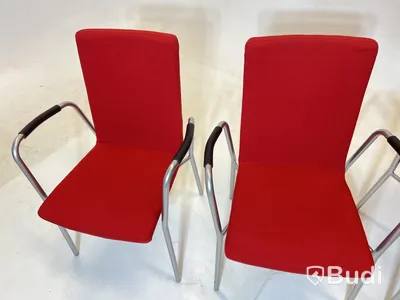 6 st. Konferensstolar Skandiform, röd