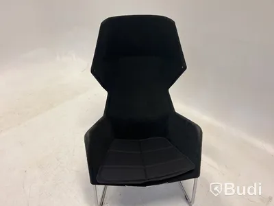 Fåtölj Blå Station Peekabo, utan kåpa, svart/grå, Design Stefan Borselius