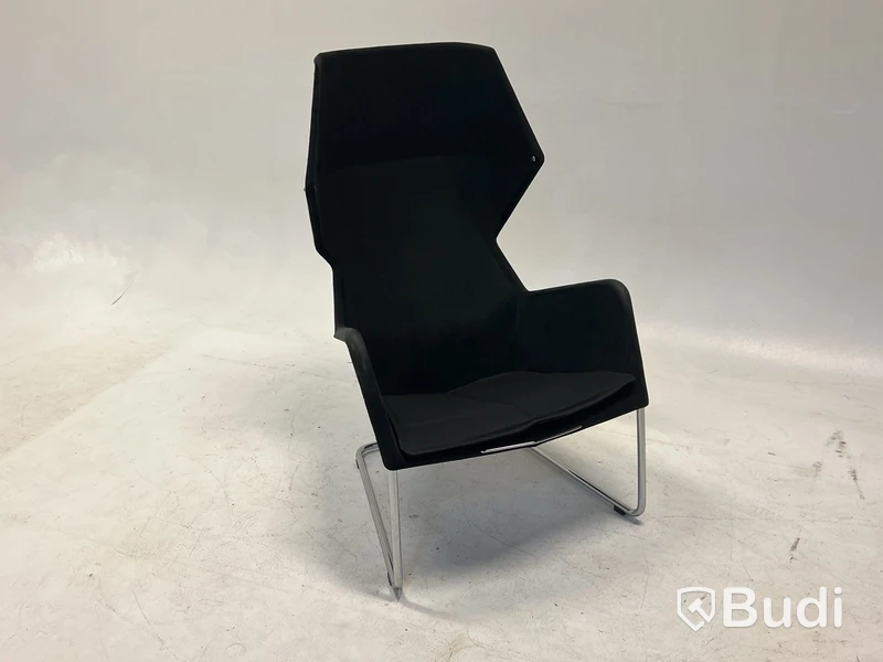 Fåtölj Blå Station Peekabo, utan kåpa, svart/grå, Design Stefan Borselius