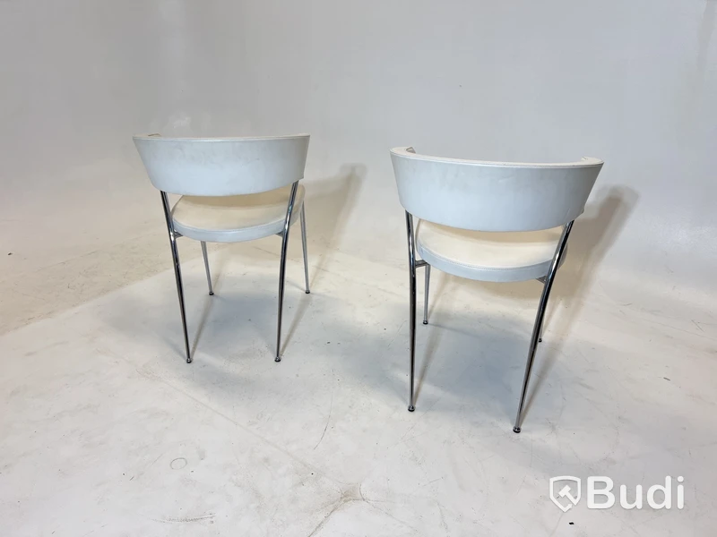2 st. Matsalsstol Bontempi, vit