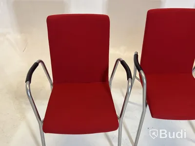 6 st. Konferensstolar Skandiform, röd