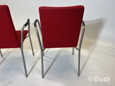 6 st. Konferensstolar Skandiform, röd