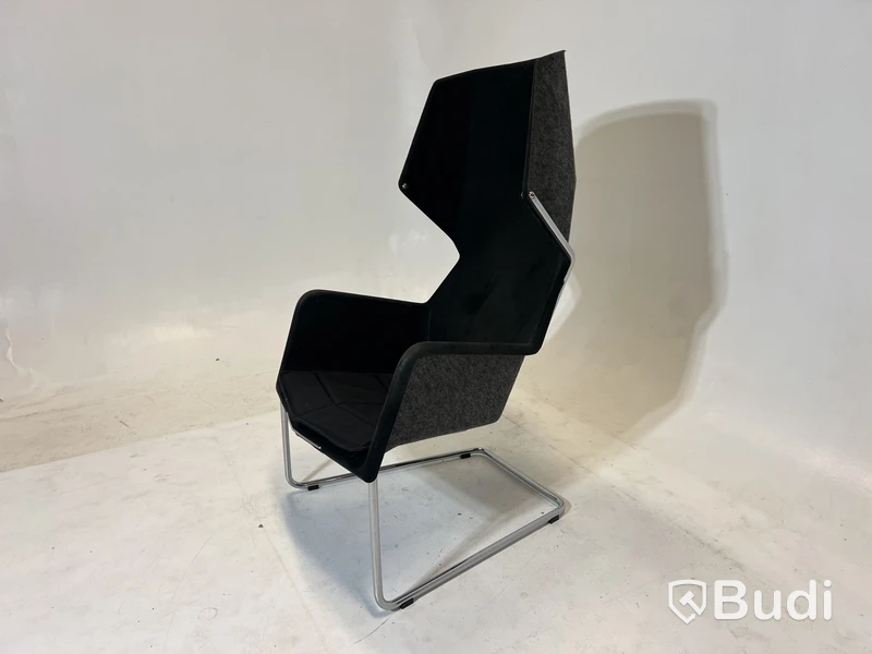 Fåtölj Blå Station Peekabo utan kåpa, svart/grå, Design Stefan Borselius