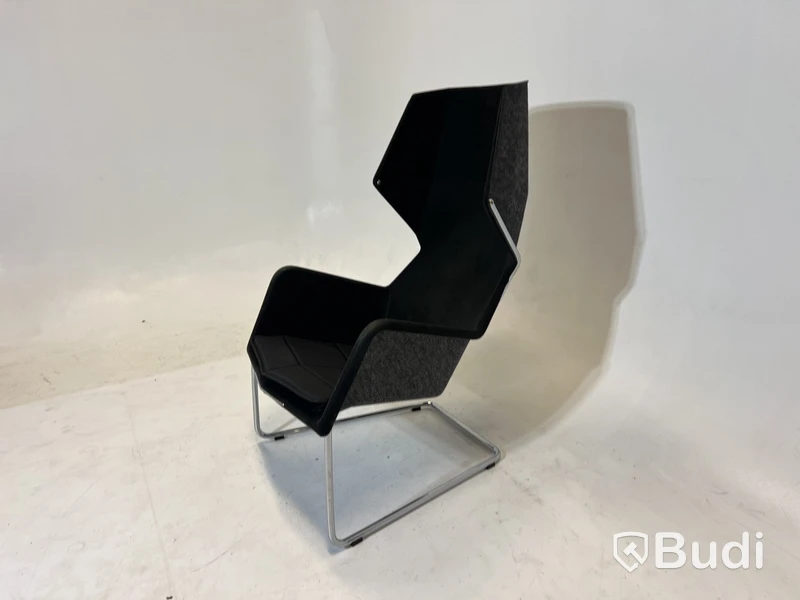 Fåtölj Blå Station Peekabo utan kåpa, svart/grå, Design Stefan Borselius