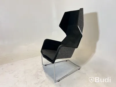 Fåtölj Blå Station Peekabo utan kåpa, svart/grå, Designad Stefan Borselius.