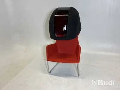 Fåtölj Blå Station Peekabo, röd/svart, Design Stefan Borselius.