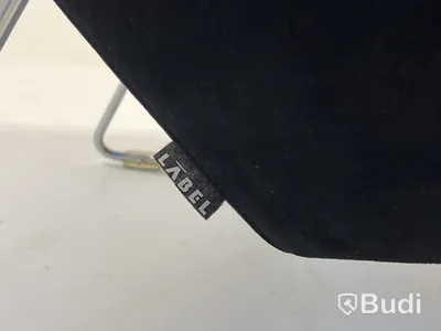 Fåtölj med fotpall Label Don, svart