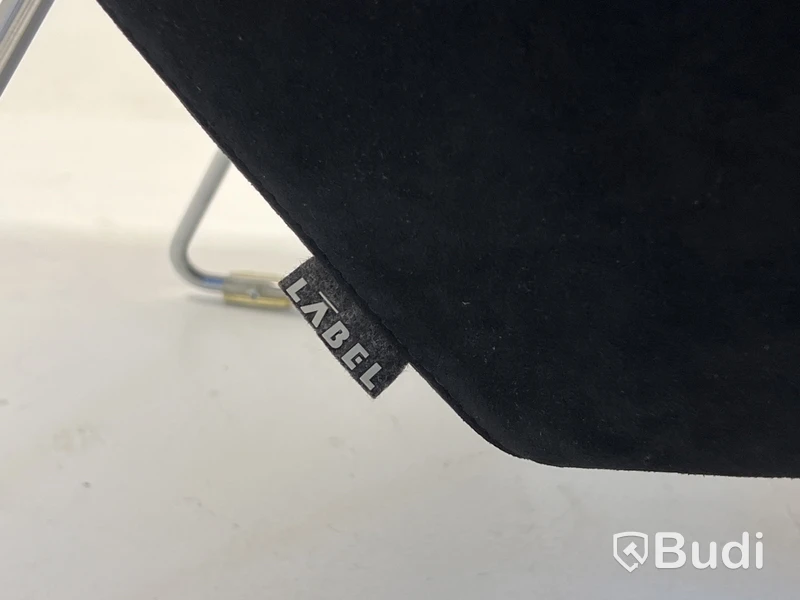 Fåtölj med fotpall Label Don, svart
