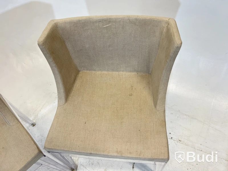 2 st. Stolar Mademoiselle Chair by Kartell with Starck, beige klädsel