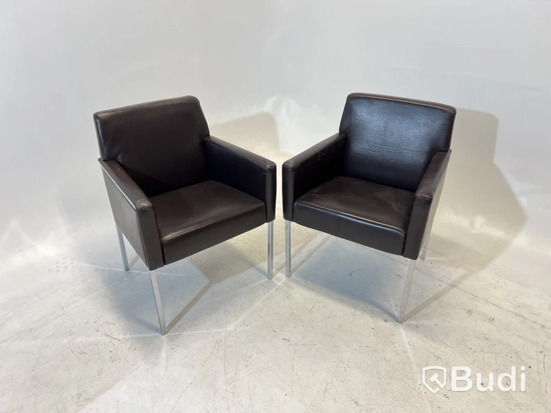 2 st. Fåtöljer Moroso Steel, Design Enrico Franzolini