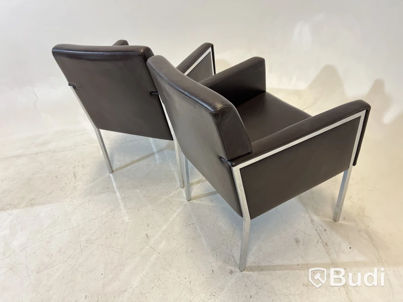 2 st. Fåtöljer Moroso Steel, Design Enrico Franzolini