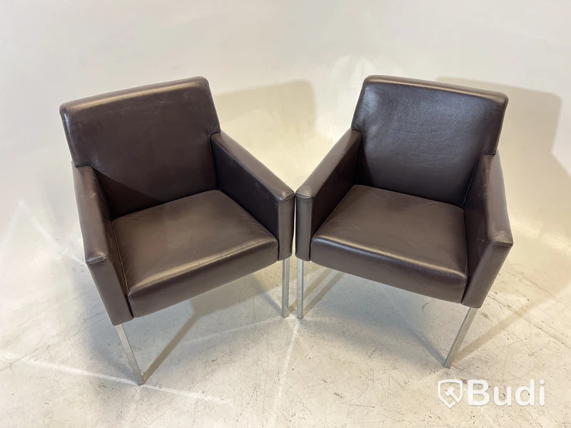 2 st. Fåtöljer Moroso Steel, Design Enrico Franzolini