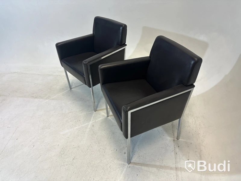 2 st. Fåtöljer Moroso Steel, Design Enrico Franzolini