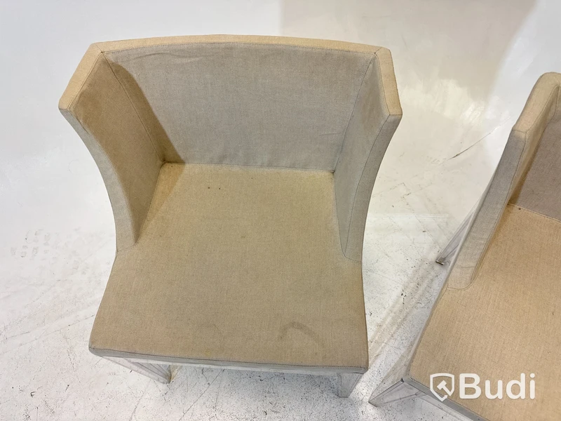2 st. Stolar Mademoiselle Chair by Kartell with Starck, beige klädsel,