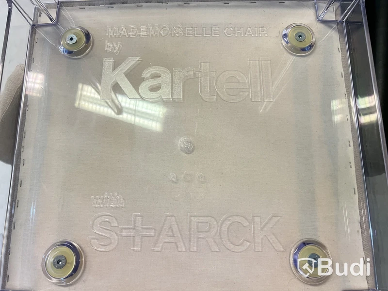 2 st. Stolar Mademoiselle Chair by Kartell with Starck, beige klädsel,