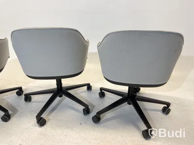 4 st. Kontorsstolar Vitra olika modeller, 540 och 558, grå, Design Ronan & Erwan Bouroullec