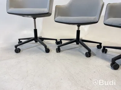 4 st. Kontorsstolar Vitra olika modeller, 540 och 558, grå, Design Ronan & Erwan Bouroullec