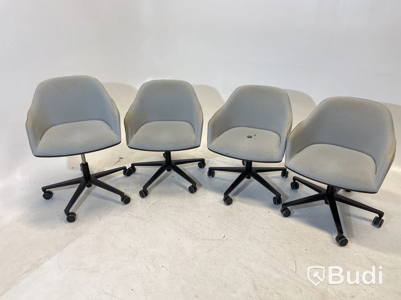 4 st. Kontorsstolar Vitra olika modeller, 540 och 558, grå, Design Ronan & Erwan Bouroullec
