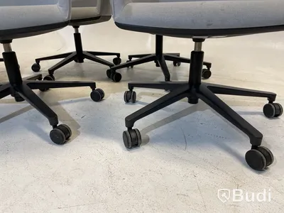 6 st Kontorsstolar Vitra 540, grå, Design Ronan & Erwan Bouroullec