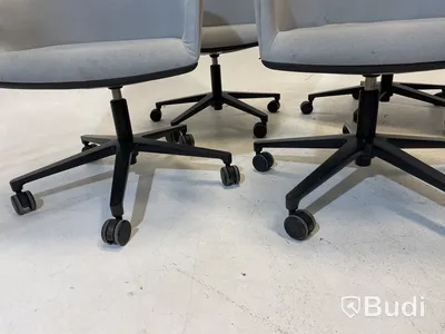 6 st Kontorsstolar Vitra 540, grå, Design Ronan & Erwan Bouroullec