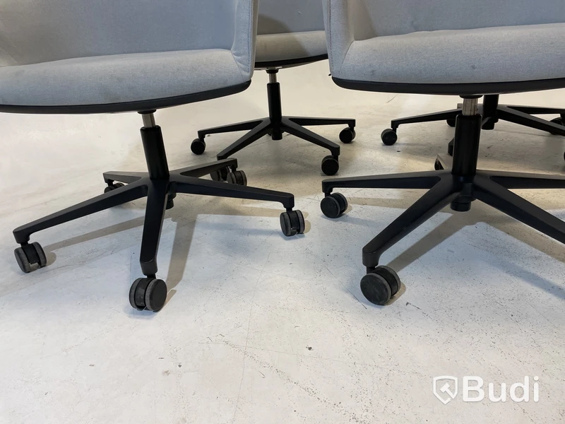 6 st Kontorsstolar Vitra 540, grå, Design Ronan & Erwan Bouroullec