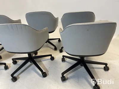 6 st Kontorsstolar Vitra 540, grå, Design Ronan & Erwan Bouroullec