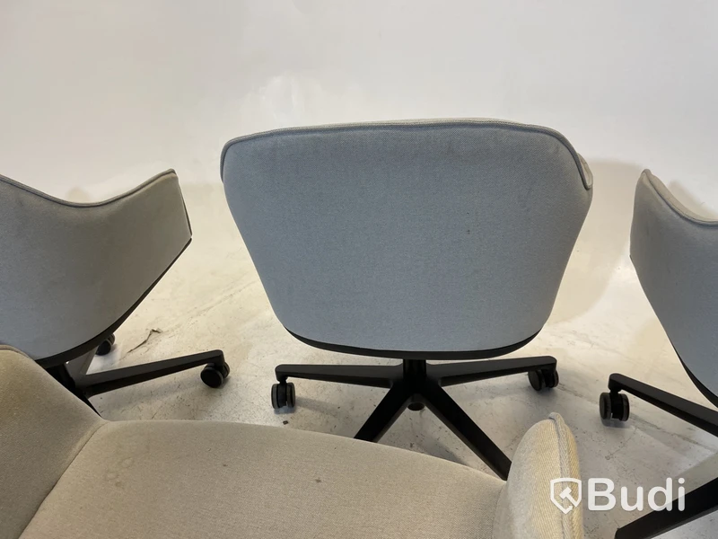 6 st Kontorsstolar Vitra 540, grå, Design Ronan & Erwan Bouroullec