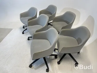 6 st Kontorsstolar Vitra 540, grå, Design Ronan & Erwan Bouroullec