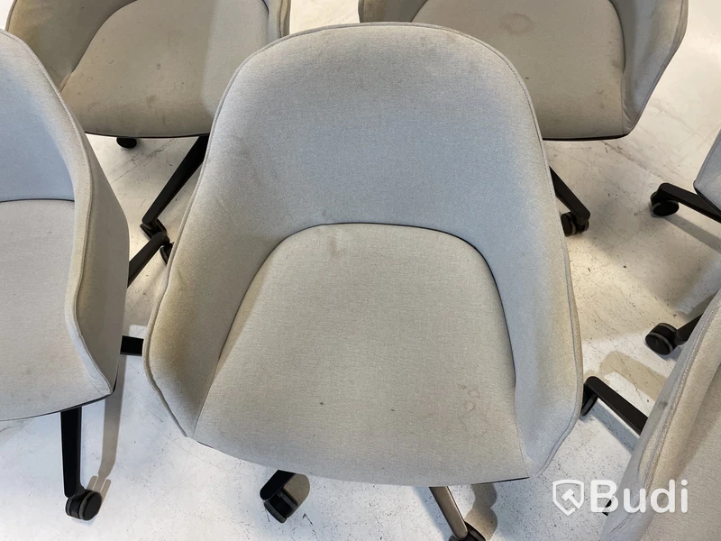 6 st Kontorsstolar Vitra 540, grå, Design Ronan & Erwan Bouroullec