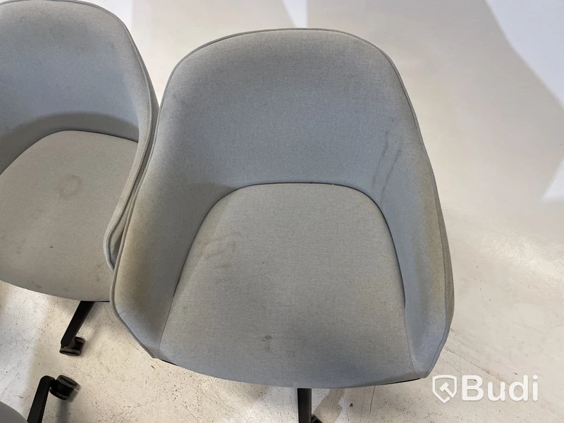 6 st Kontorsstolar Vitra 540, grå, Design Ronan & Erwan Bouroullec