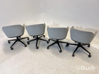 4 st. Kontorsstolar Vitra 540, grå, Design Ronan & Erwan Bouroullec