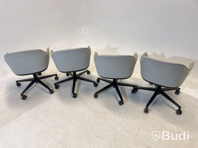 4 st. Kontorsstolar Vitra 540, grå, Design Ronan & Erwan Bouroullec