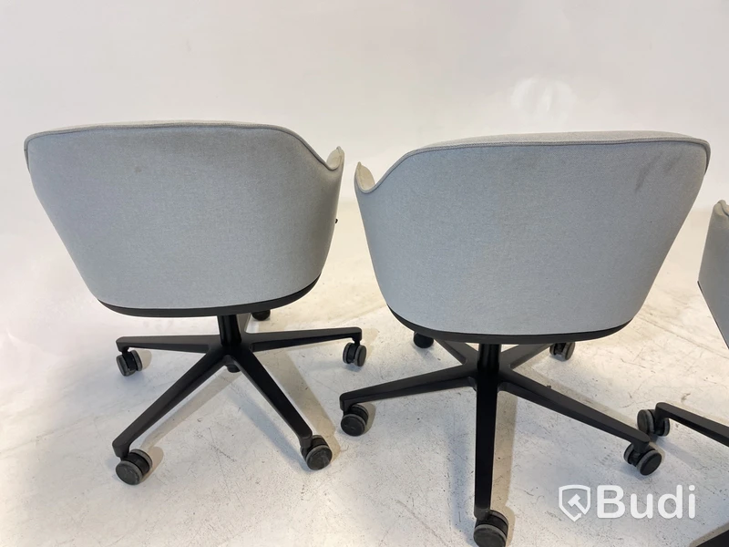 4 st. Kontorsstolar Vitra 540, grå, Design Ronan & Erwan Bouroullec