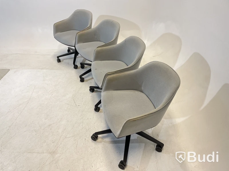 4 st. Kontorsstolar Vitra 540, grå, Design Ronan & Erwan Bouroullec