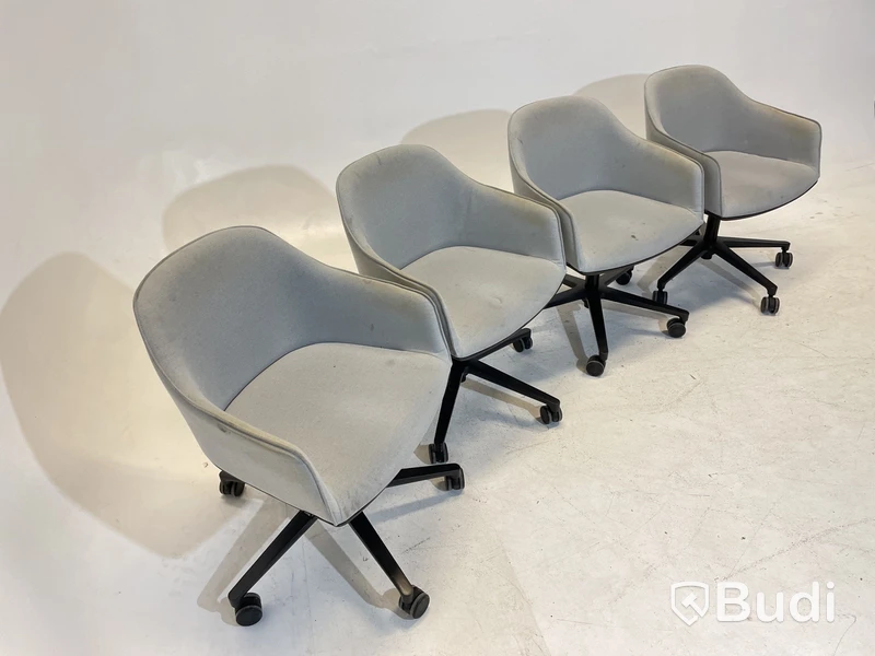 4 st. Kontorsstolar Vitra 540, grå, Design Ronan & Erwan Bouroullec