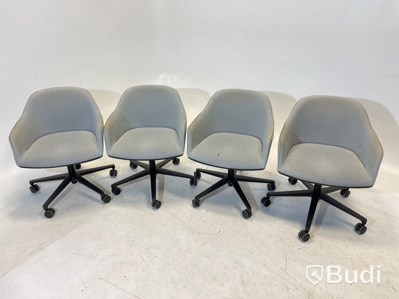 4 st. Kontorsstolar Vitra 540, grå, Design Ronan & Erwan Bouroullec