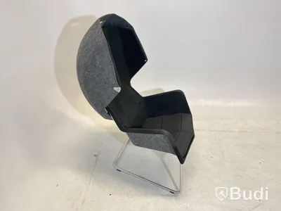 Fåtölj Blå Station Peekabo med kåpa, svart/grå, Design Stefan Borselius