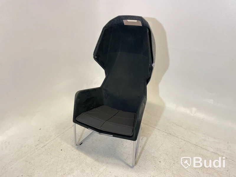 Fåtölj Blå Station Peekabo med kåpa, svart/grå, Design Stefan Borselius