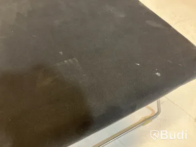 Fåtölj med fotpall Label Don, svart