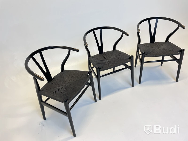 3 st. Stolar Carl Hansen & Son, CH24 svarta