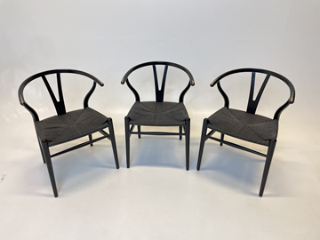 3 st. Stolar Carl Hansen & Son, CH24 svarta