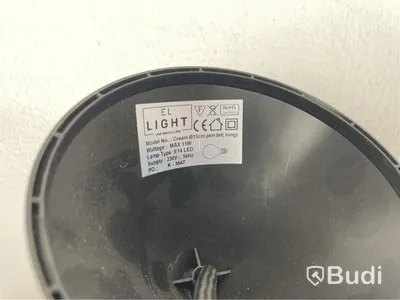 Taklampa El light, vit/svart
